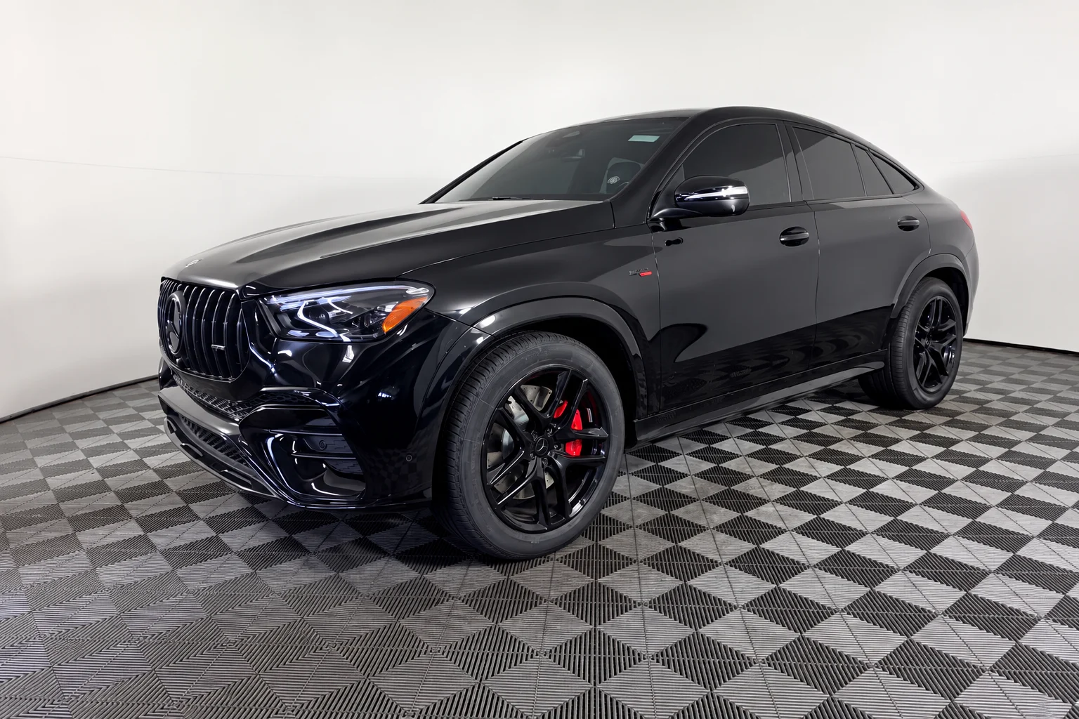 Glossy Black AMG SUV Showroom Portrait