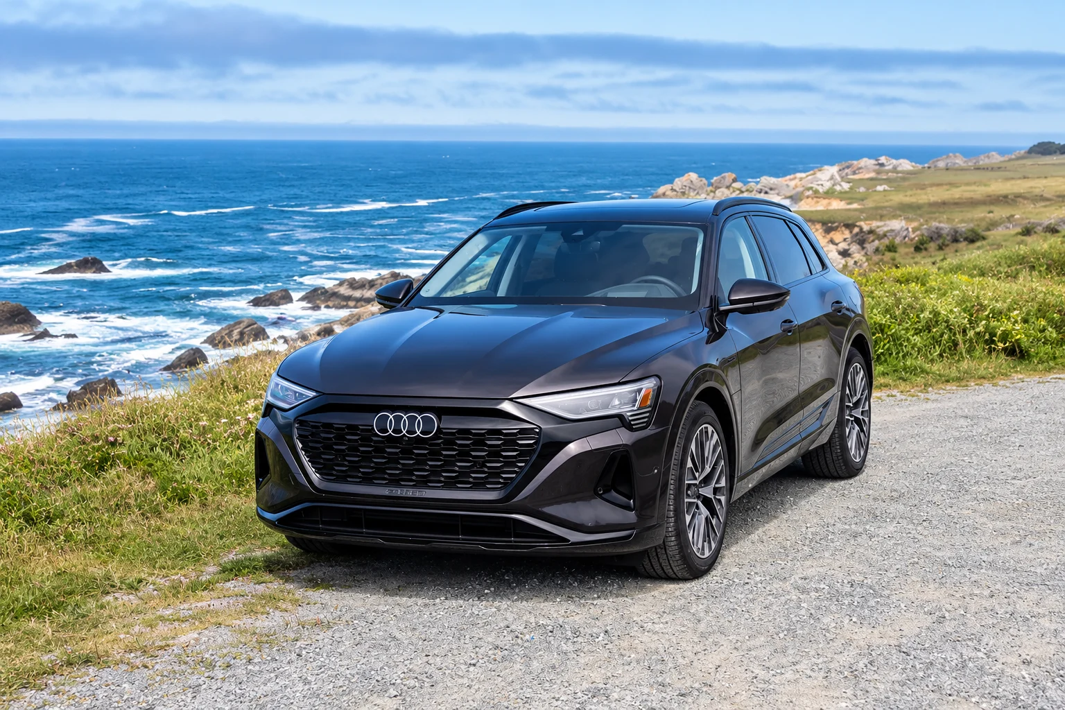 Audi by the Rugged Coast